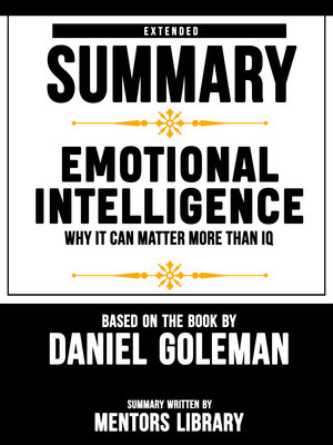 cover image of Extended Summary of Emotional Intelligence